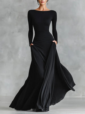 Vestido Bibiana · Largo con escote barco
