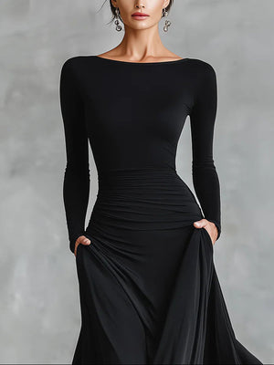Vestido Bibiana · Largo con escote barco