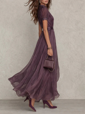 Vestido Agustina · Largo de encaje con escote de gota