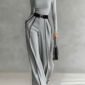Conjunto Genoveva · Top de cuello alto y pantalón ancho
