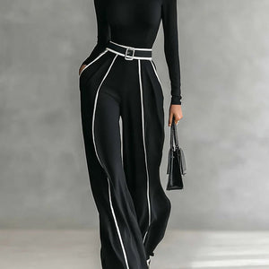 Conjunto Genoveva · Top de cuello alto y pantalón ancho
