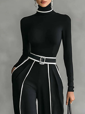 Conjunto Genoveva · Top de cuello alto y pantalón ancho