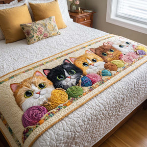 Camino de Cama Acolchado – Gatitos Curiosos