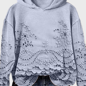 Sudadera Betsabe · Con capuz de encaje
