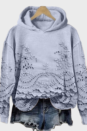 Sudadera Betsabe · Con capuz de encaje
