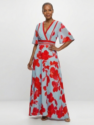 Vestido Julieta · Maxi floral con escote en V