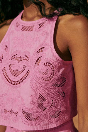 Conjunto Telma · Rosa de encaje