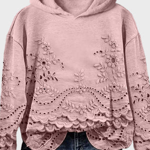 Sudadera Betsabe · Con capuz de encaje