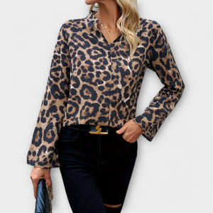 Blusa Florentina · Casual de leopardo