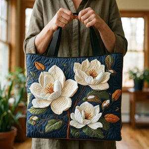 Bolso acolchado artesanal - Magnolia Delicada