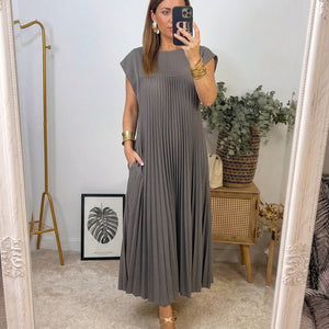 Vestido Alicia · Maxi plisado