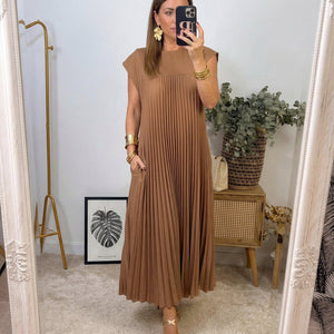 Vestido Alicia · Maxi plisado