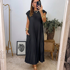 Vestido Alicia · Maxi plisado