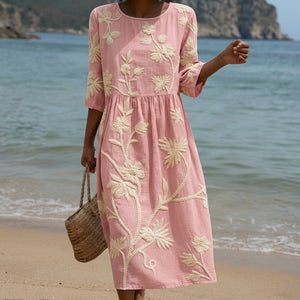Vestido Coral · Midi floral