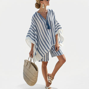 Blusa Gloria · De rayas blusa y short
