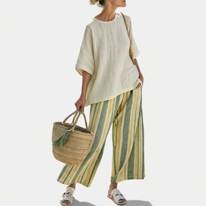 Conjunto Eugenia · De lino bambú oliva