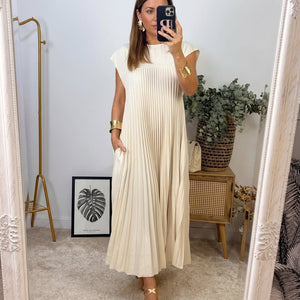 Vestido Alicia · Maxi plisado