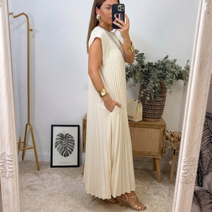 Vestido Alicia · Maxi plisado