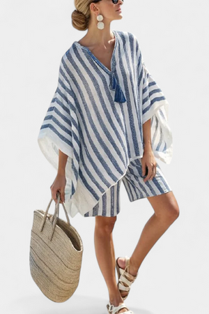 Blusa Gloria · De rayas blusa y short