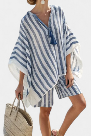 Blusa Gloria · De rayas blusa y short