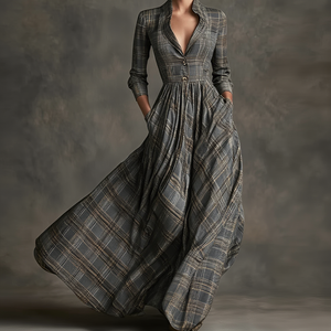 Vestido Delfina · De cuadros