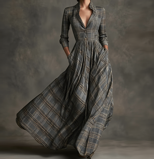 Vestido Delfina · De cuadros