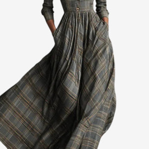 Vestido Delfina · De cuadros