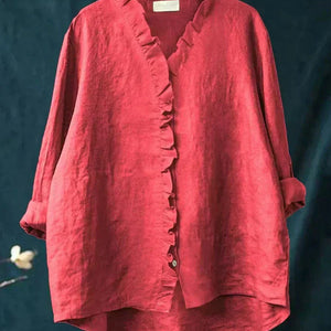 Blusa Gisela · Lino colorido y elegante