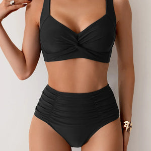 Bikini Abril · De talle alto con top cruzado
