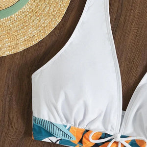 Bikini Yara · Top halter y short de talle medio