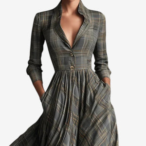 Vestido Delfina · De cuadros