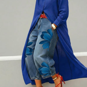 Vestido Primitiva · De lino & conjunto de denim floral