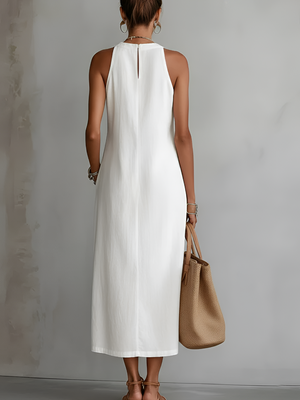 Vestido Dolores · Midi de cuello alto