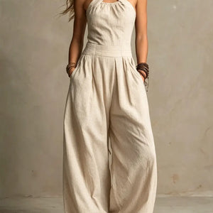 Mono Zenaida · Halter con escote cruzado